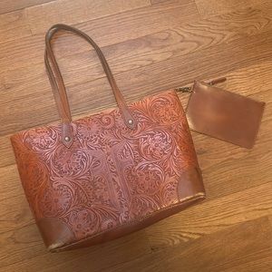 FRYE leather Melissa artisan tote bag brown